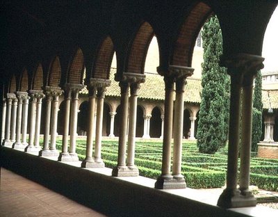 The Cloister Garden, seen from one of the galleries, 1265-98 by French School